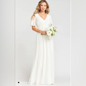 Emily Empire Maxi Dress ~ Wedding Cake Chiffon